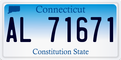 CT license plate AL71671