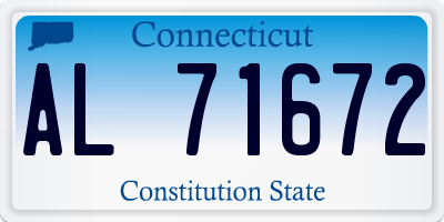 CT license plate AL71672