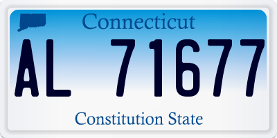 CT license plate AL71677
