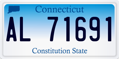 CT license plate AL71691