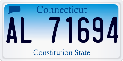 CT license plate AL71694