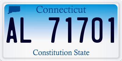 CT license plate AL71701