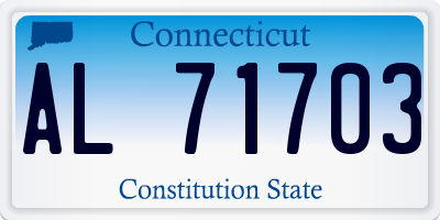 CT license plate AL71703