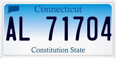 CT license plate AL71704