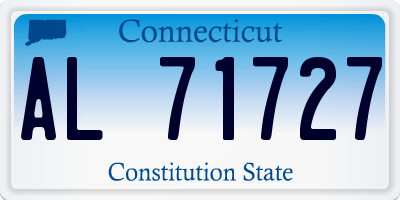 CT license plate AL71727