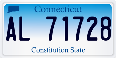 CT license plate AL71728