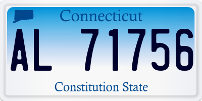 CT license plate AL71756