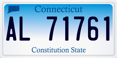 CT license plate AL71761