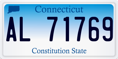 CT license plate AL71769