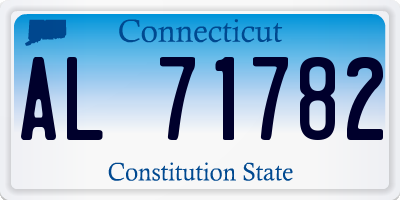 CT license plate AL71782