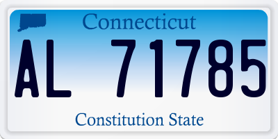 CT license plate AL71785
