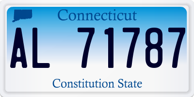 CT license plate AL71787