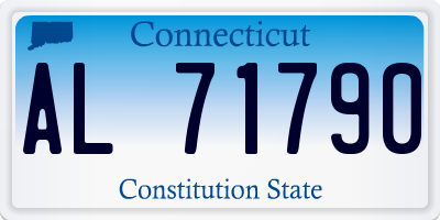CT license plate AL71790