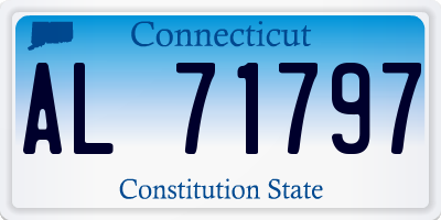 CT license plate AL71797