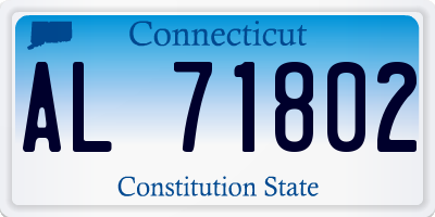 CT license plate AL71802