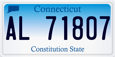 CT license plate AL71807