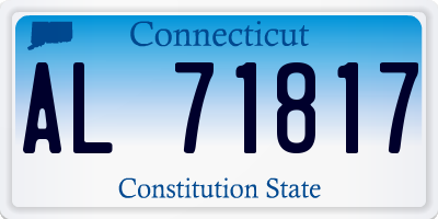 CT license plate AL71817