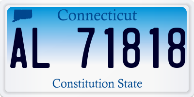 CT license plate AL71818