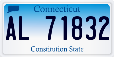 CT license plate AL71832