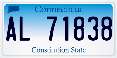 CT license plate AL71838