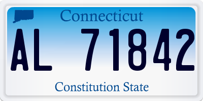 CT license plate AL71842