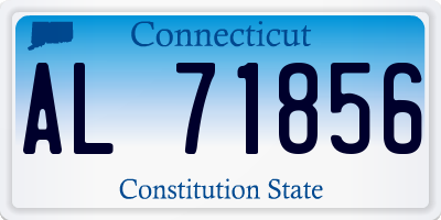 CT license plate AL71856