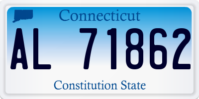 CT license plate AL71862