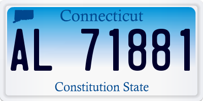CT license plate AL71881