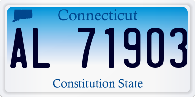 CT license plate AL71903