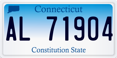 CT license plate AL71904