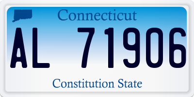 CT license plate AL71906