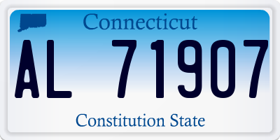 CT license plate AL71907