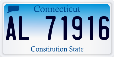 CT license plate AL71916
