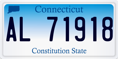 CT license plate AL71918