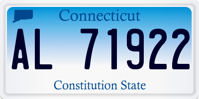 CT license plate AL71922