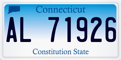 CT license plate AL71926