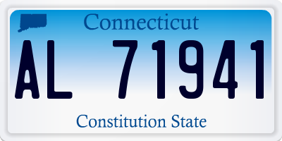 CT license plate AL71941