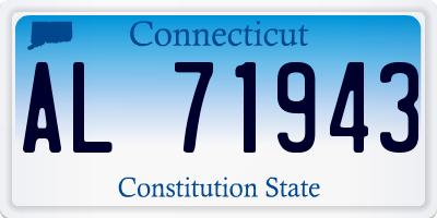 CT license plate AL71943