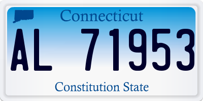CT license plate AL71953