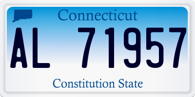 CT license plate AL71957