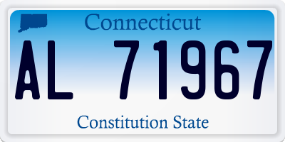 CT license plate AL71967