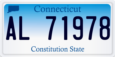 CT license plate AL71978