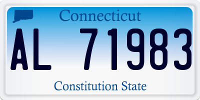 CT license plate AL71983