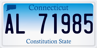 CT license plate AL71985