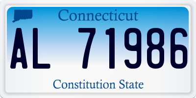 CT license plate AL71986