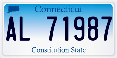 CT license plate AL71987