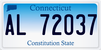 CT license plate AL72037