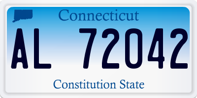 CT license plate AL72042