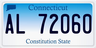 CT license plate AL72060