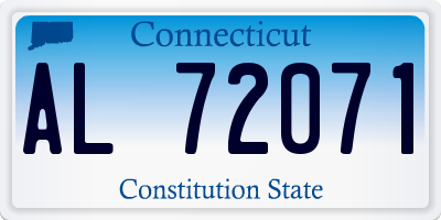 CT license plate AL72071